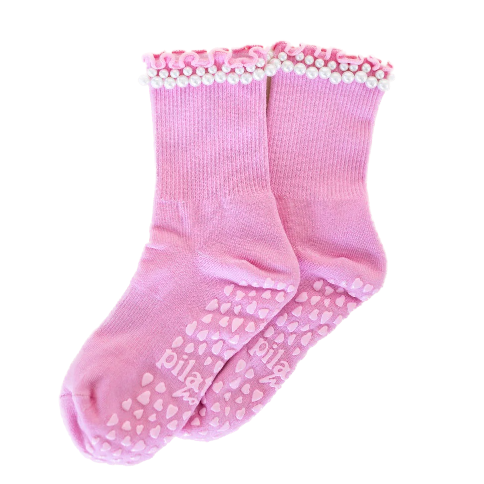 But Did You Die Polka Dot Sticky Socks for Barre, Pilates, Yoga  (Pink|Purple)