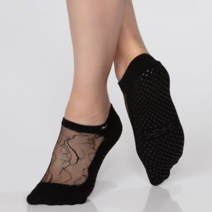 Twinkle Star Grip Sock - Limited Edition Black Silver (Barre / Pilates)