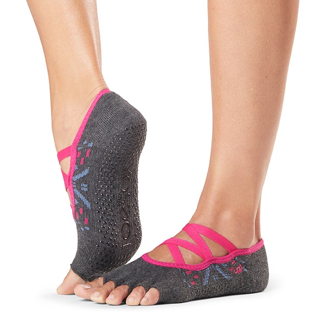 toesox Elle Full Toe Multi Pack - Grip Non-Slip Toe Socks for