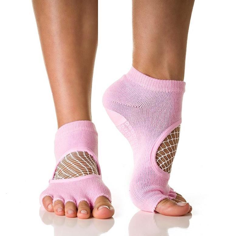 4 Pairs Yoga Socks with Grips for Women Non Slip Socks for  Barre,Ballet,Dance,Workout Anti Skid Crew Pilates Socks