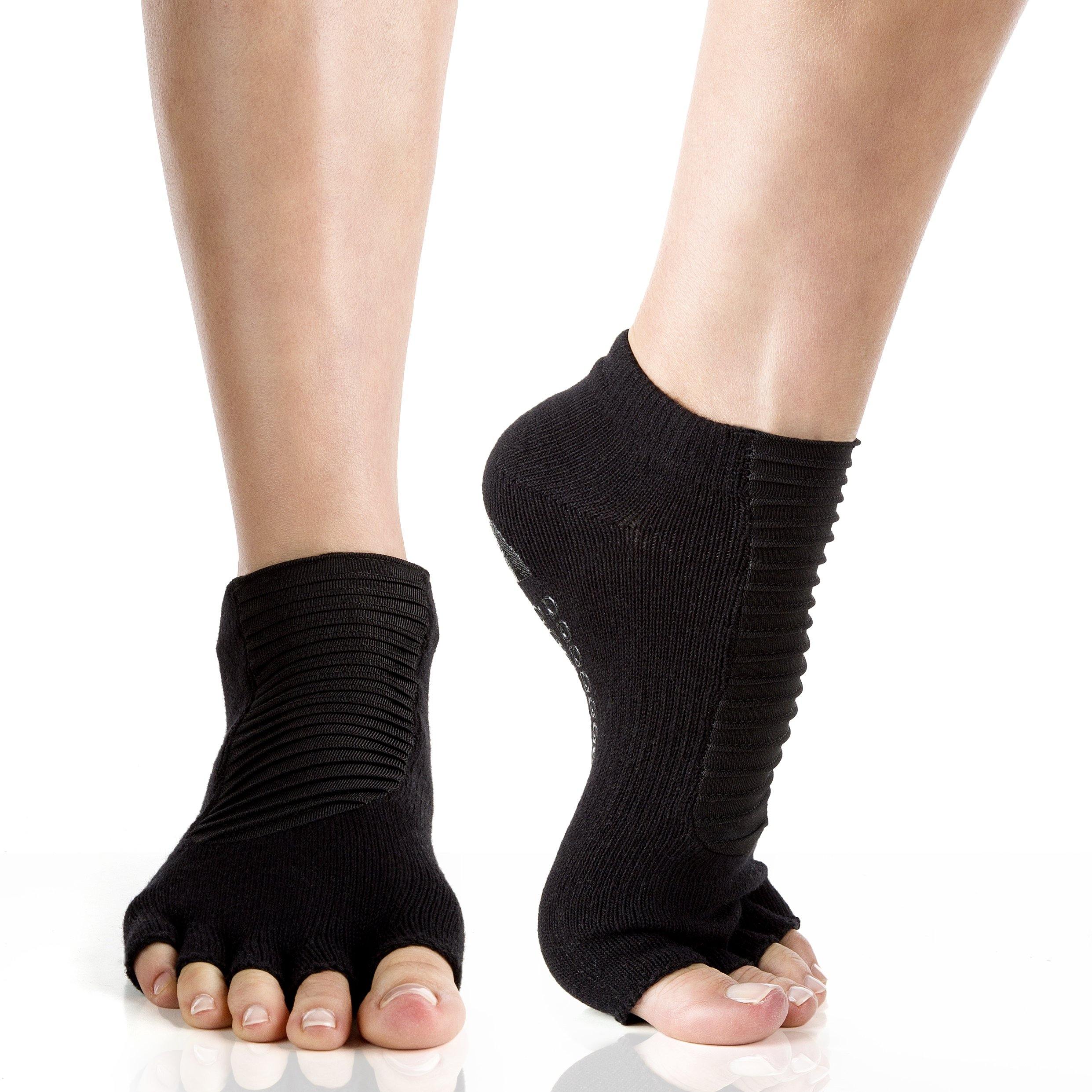 Yoga toe socks: black trainer