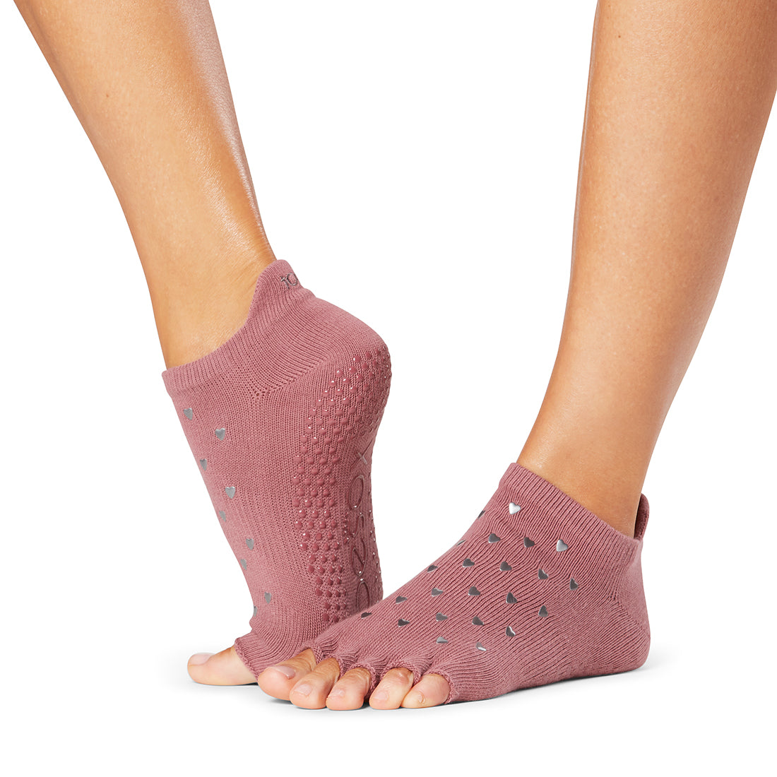 Grip Socks in Low Rise Snowfall by ToeSox