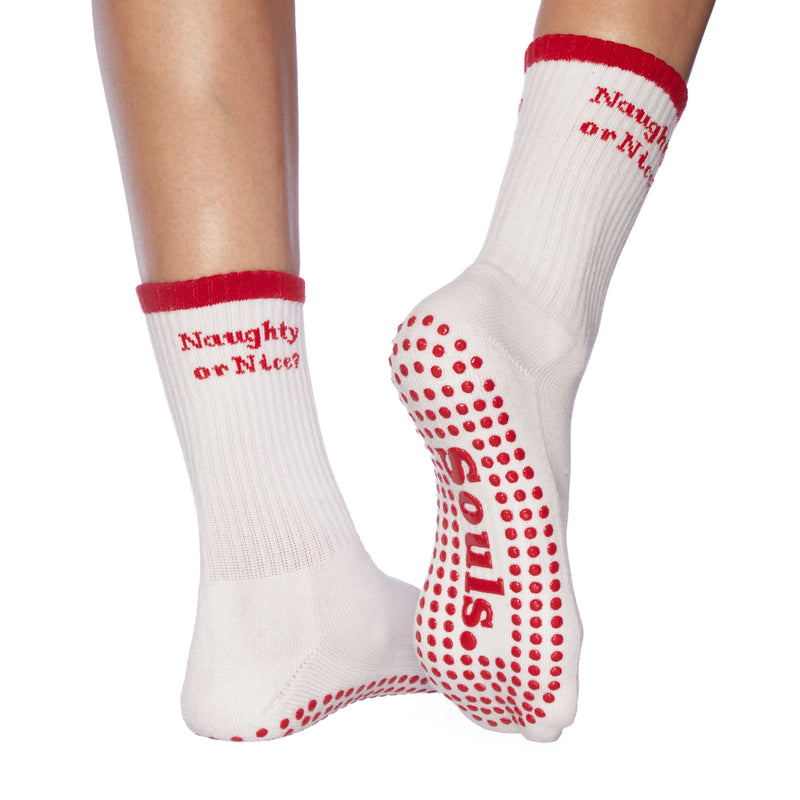 souls LA crew naughty or nice grip socks