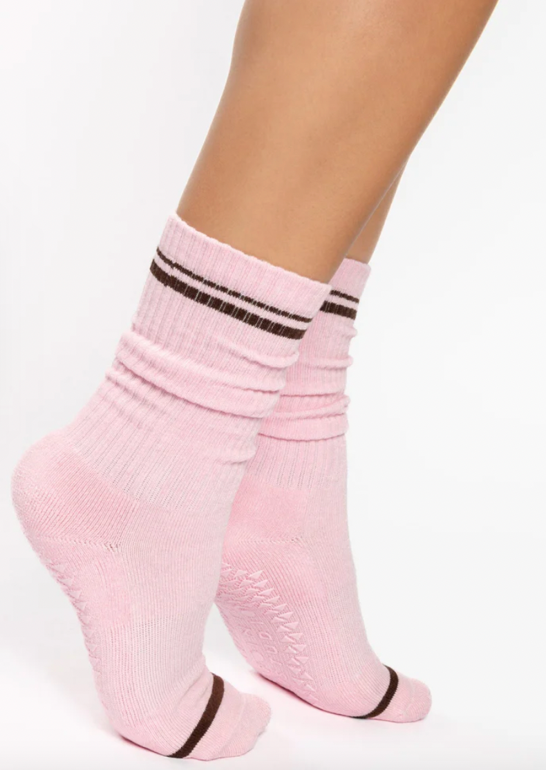 Varsity Crew Grip Socks - (Barre/Pilates)