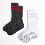 tavi holiday 2 pack kai gray and white girp socks