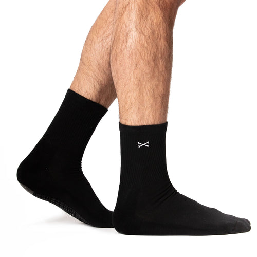 arebesk skull and bones grip socks men black 