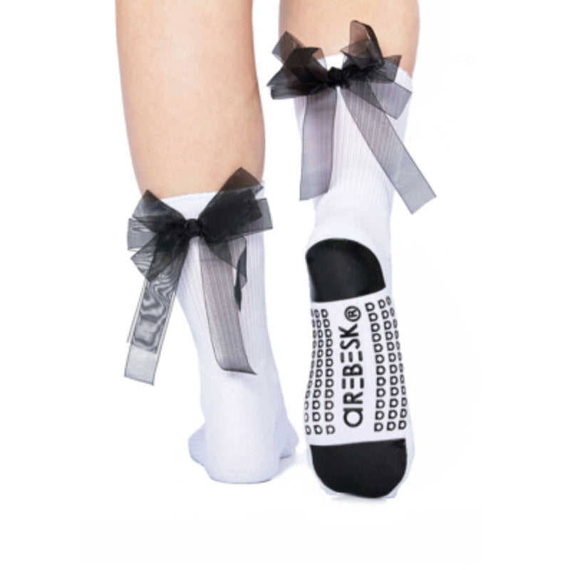 Arebesk Anna Black Bow Grip Socks