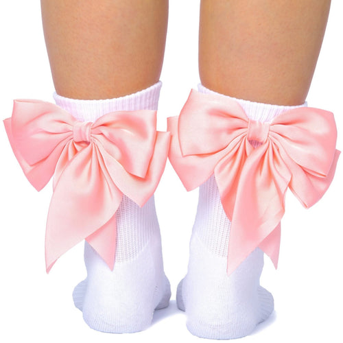 Arebesk Anna Pink Bow Grip Socks