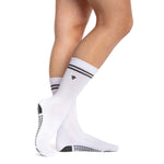 arebesk classic crew white grip socks