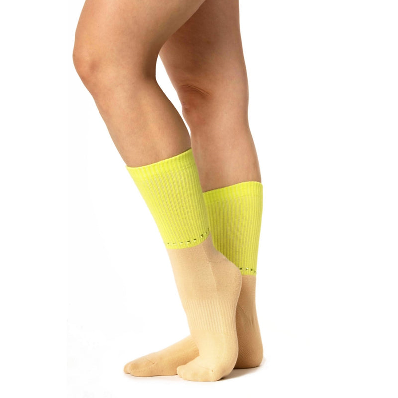 Arebesk Disco Crew Lime Grip Sock 1