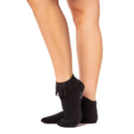 Arebesk Fringe Closed Toe Grip Sock Black 1