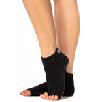 Arebesk Open Toe Soleil Black Grip Socks 1