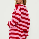 beach riot Ava sweater candy cane stripe