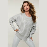 Beach Riot Callie Sweater Silver Shine Cable 2