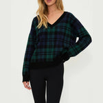 beach riot joey sweater wintergreen plaid