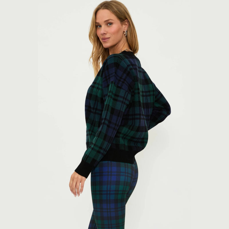 beach riot joey sweater wintergreen plaid