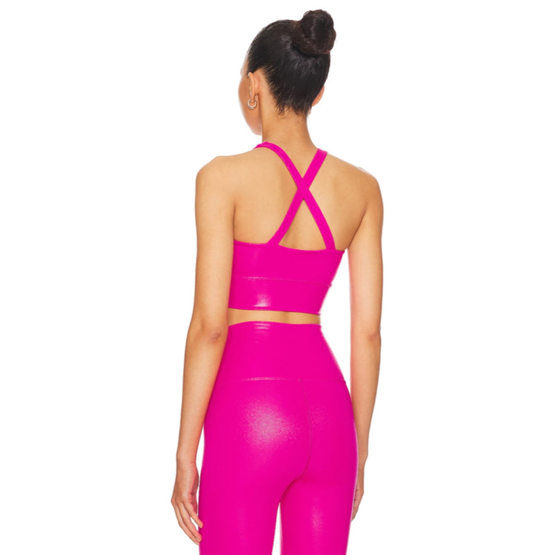 Beach Riot Mindy Crop Radiant Rose