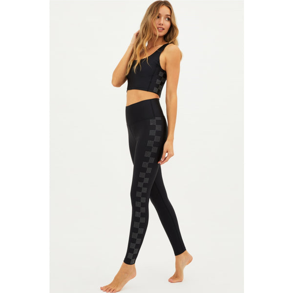 beach riot piper leggings black rhinestone check