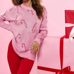 beach riot Callie sweater candy cane knit