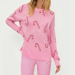 beach riot Callie sweater candy cane knit