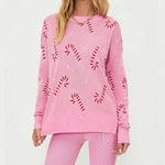 beach riot Callie sweater candy cane knit