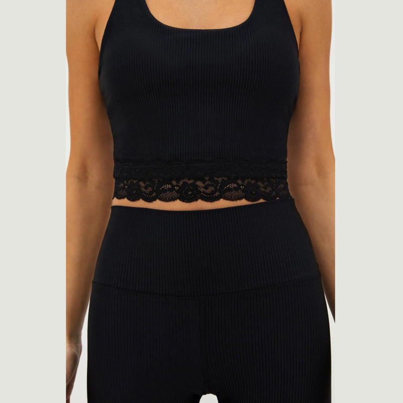 Beach Riot Yara Lace Top Black 6