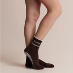 Club Martyn In My Pilates Era Grip Sock Chocolate