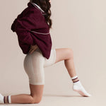 Retro Crew Grip Socks pink burgundy