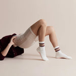 Retro Crew Grip Socks pink burgundy