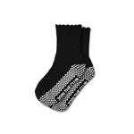 Club Martyn Scallop Edge Crew Black Grip Socks 1