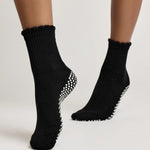 Club Martyn Scallop Edge Crew Black Grip Socks 3