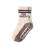 Club Martyn signature crew maroon stripe