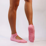 Core Chaud Ballet Grip Socks Heather Pink with Coral Grips