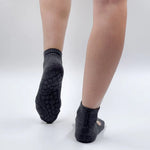 Core Chaud Ballet Grip Socks Heather Black with Black Grips