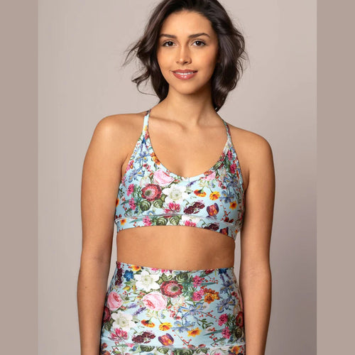 Emily Hsu Zoe Blue Floral Bralette 1