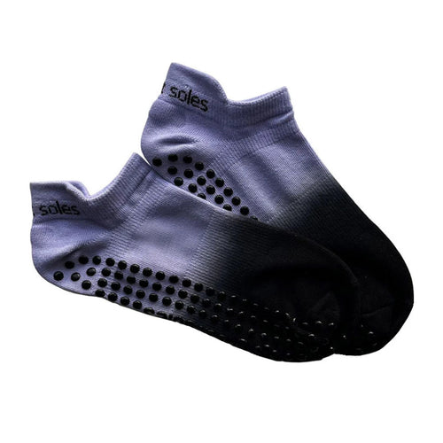 Tab Back Lilac Black Ombre Grip Socks