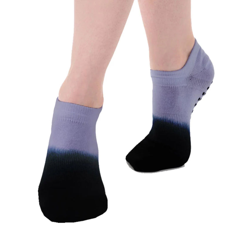 Tab Back Lilac Black Ombre Grip Socks