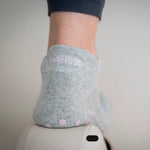 Honey Core Ankle Grip Socks Grey/Pink