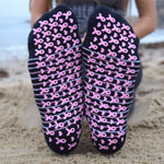 Life By Lexie Pink Ribbon Breast Cancer Sticky Grip Socks 1