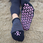 Life By Lexie Pink Ribbon Breast Cancer Sticky Grip Socks 3