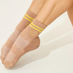 lucky honey emmie smiley face crew grip socks