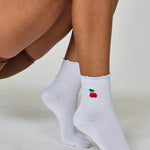 lucky honey every day ruffle non grip cherry socks