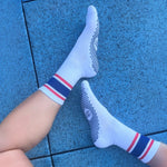 lucky honey lets go Usa crew grip socks