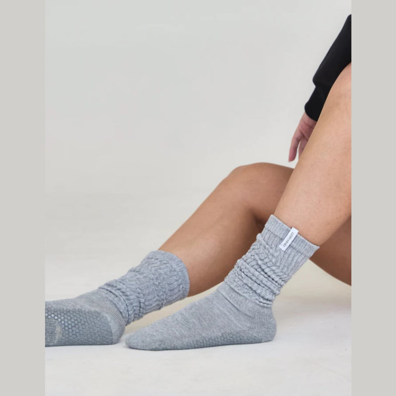 lucky honey scrunchie sock grip gray