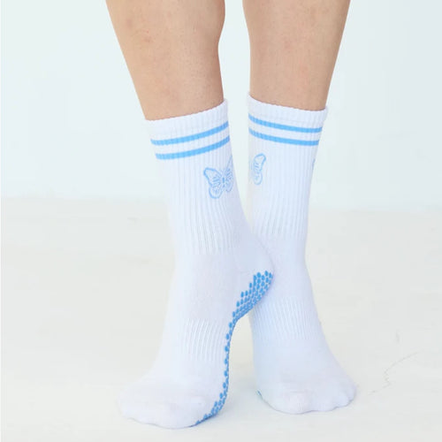 Lucky Honey The Emmie Butterfly Grip Socks