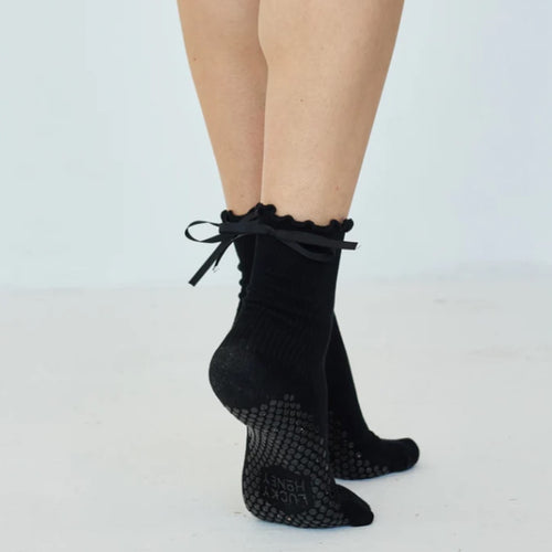 Lucky Honey Juliet Grip Socks Black