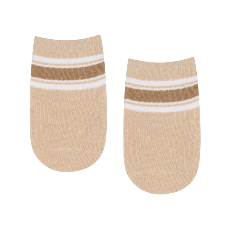 MoveActive Baby Beige Stripes Grips Socks 1