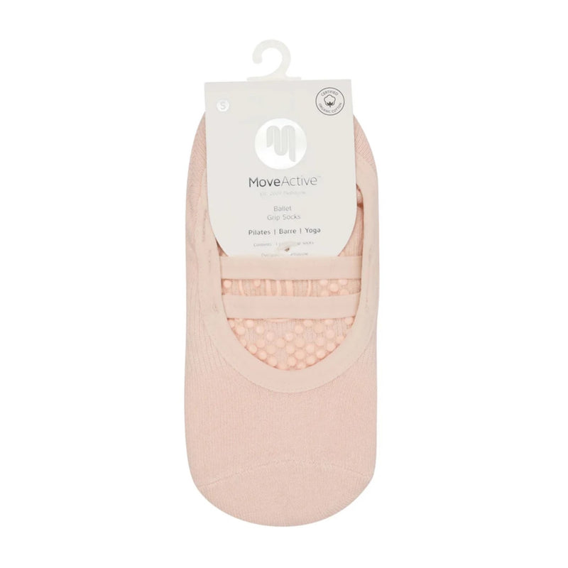 move active ballet soft pink grip socks