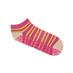 Move Active Classic Low Rise Grip Socks Pink & Orange Stripes