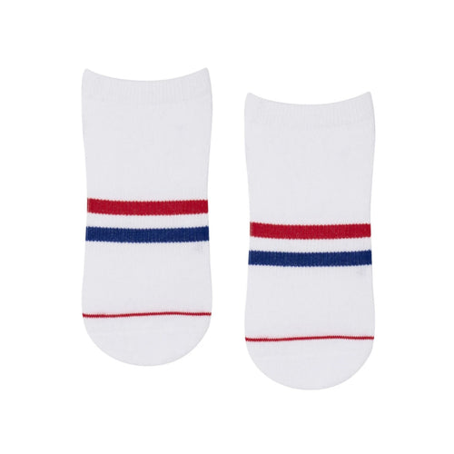 MoveActive Classic Low Rise Polo Stripe White Grip Socks 